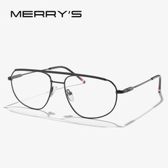 MERRYS DESIGN Classic Pilot Glasses Frames For Men Women Titanium Alloy Optical Eyeglasses Male Luxury Glasses Frames S2310