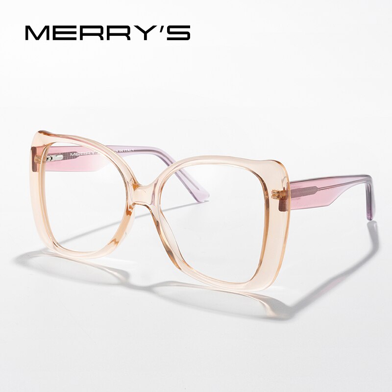 MERRYS DESIGN Women Retro Oversized Glasses Frames Cat Eye Acetate Eyewear Optics Frame Glasses Optical Eyewear S2130