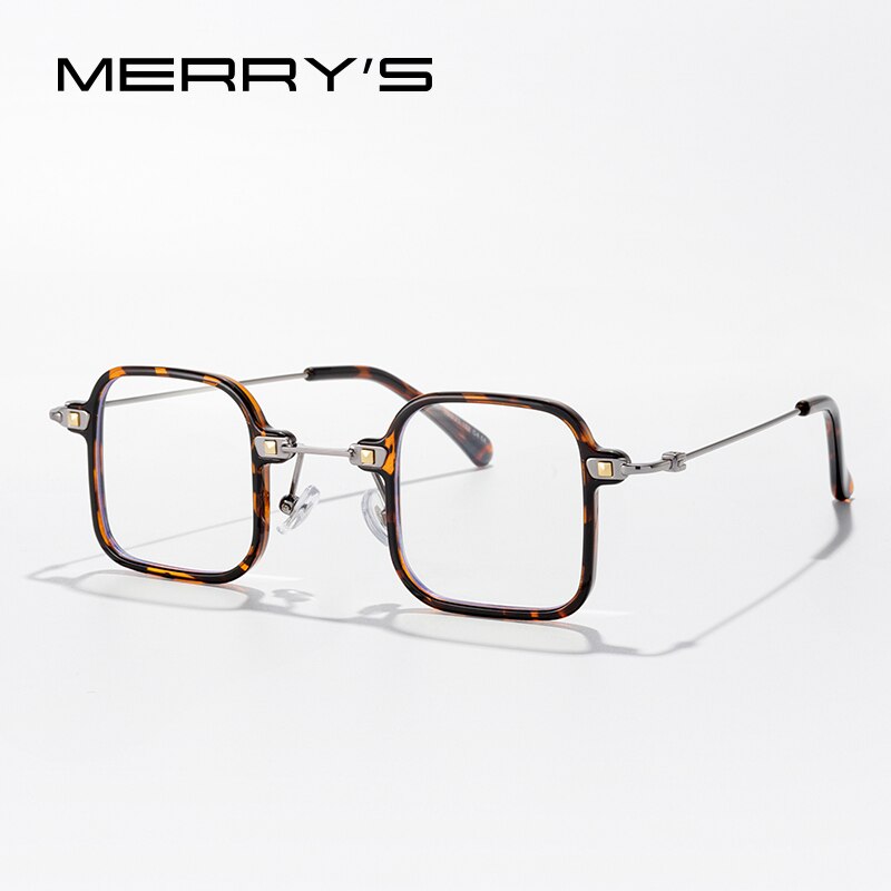 MERRYS DESIGN Retro Square Steampunk Sunglasses Glasses Frame Men Women Luxury Retro Small Frame Eyewear Eyeglasses S2857