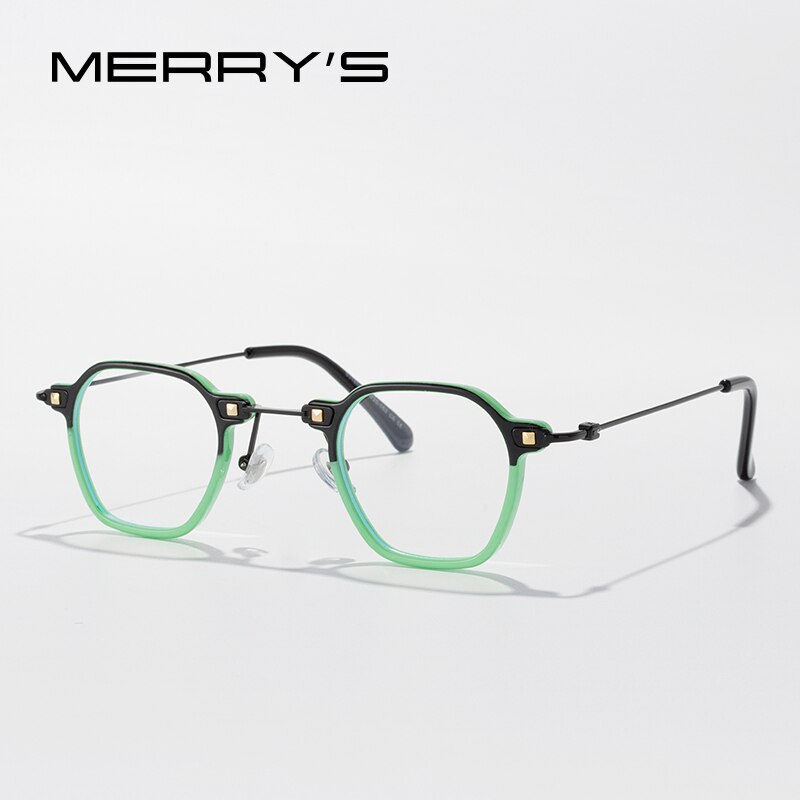 MERRYS DESIGN Retro Square Steampunk Glasses Frame Men Women Luxury Retro Small Frame Eyewear Prescription Eyeglasses S2858