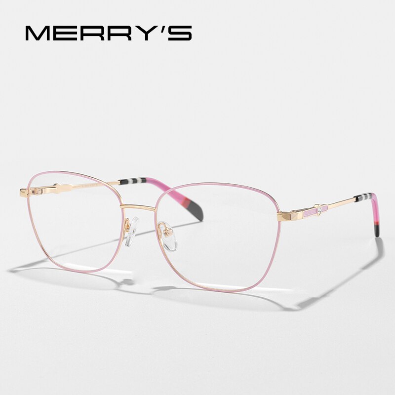 MERRYS DESIGN Women Retro Glasses Frame Fashion Women Diamond Glasses Myopia Prescription Eyeglasses S2608