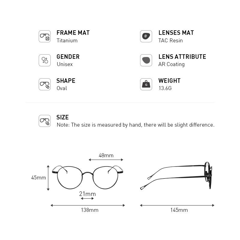 MERRYS DESIGN Pure Titanium Oval Glasses Frame Men Retro Round Prescription Eyeglasses Women Myopia Optical Eyewear S2618