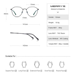 MERRYS DESIGN Women Fashion Trending Glasses Frame Unisex Myopia Prescription Optical Eyeglasses S2017