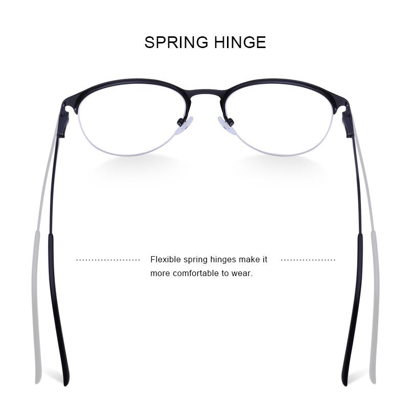 MERRYS DESIGN Unisex Fashion Trending Oval Glasses Frame Men/Women Myopia Prescription Half Optical Eyeglasses S2042