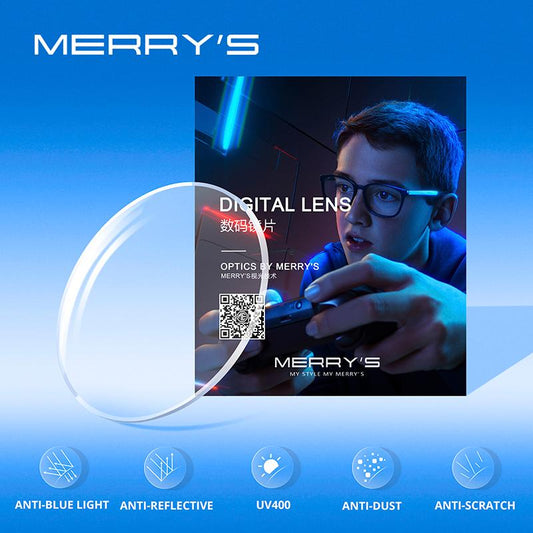 MERRYS Anti Blue Light Blocking Lens K1 Series Teens Blue Light Blocking Computer Glasses Lens Kids Prescription Optics Lens