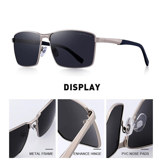 MERRYS DESIGN Men Classic Rectangle Sunglasses HD Polarized Sun glasses For Driving TR90 Legs UV400 Protection S8380