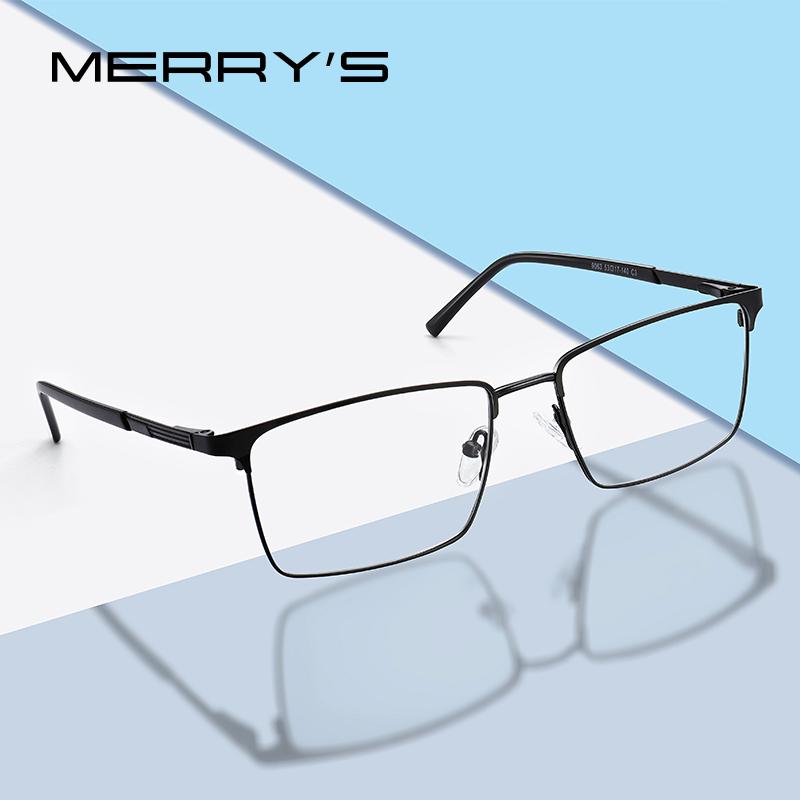 MERRYS DESIGN Men Fashion Alloy Optics Glasses Frames Male Square Ultralight Myopia Prescription Glasses S2163