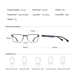 MERRYS DESIGN Men Luxury Glasses Frame Business Style Titanium Alloy Square Frames Myopia Prescription Eyeglasses S2152