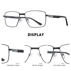 MERRYS DESIGN Men Classic Titanium Alloy Optical Glasses Frames Rectangle  Acetate Legs Eyeglasses Male Ultralight Square S2358
