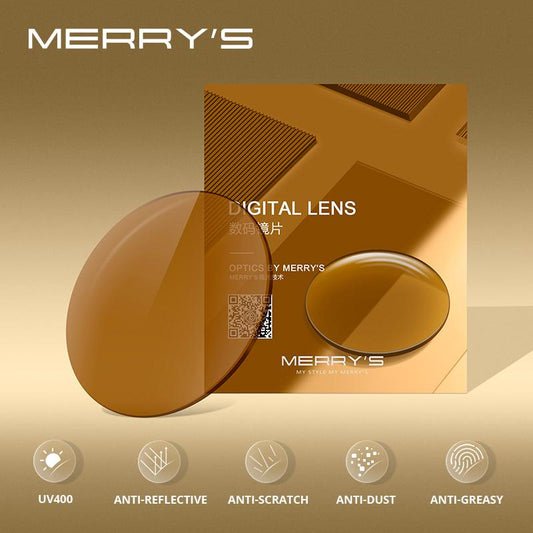 MERRYS Tinted Dyeing R2 Series Progressive Multifocal Lenses Prescription 1.56 1.61 1.67 (ADD +0.75~+3.00)