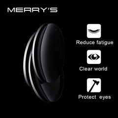 MERRYS 1.56 1.61 1.67 Progressive Multifocal Lenses Bifocal Prescription Myopia Hyperopia Resistance Short Middle Far Lens