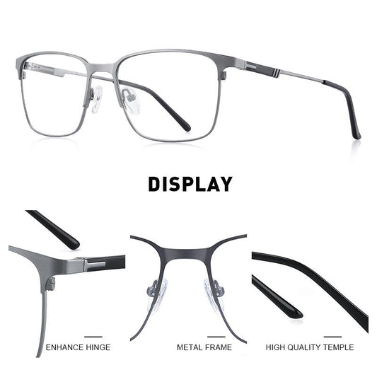 MERRYS DESIGN Men Titanium Alloy Glasses Frame Business Style Male Square Ultralight Eye Myopia Prescription Eyeglasses S2179