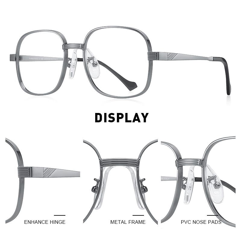 MERRYS DESIGN Men Classic Titanium Alloy Optical Glasses Frames Square Full Frame Eyeglasses Male Fashian Glasses S8154