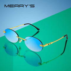 MERRYS DESIGN Luxury Rimless Sunglasses For Men Women Oval Shades Trending Gradient Sun glasses UV400 Protection S8451