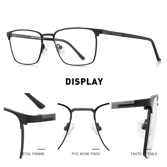 MERRYS DESIGN Men Luxury Titanium Alloy Square Optics Glasses Men Ultralight Eye Myopia Prescription Eyeglasses S2039