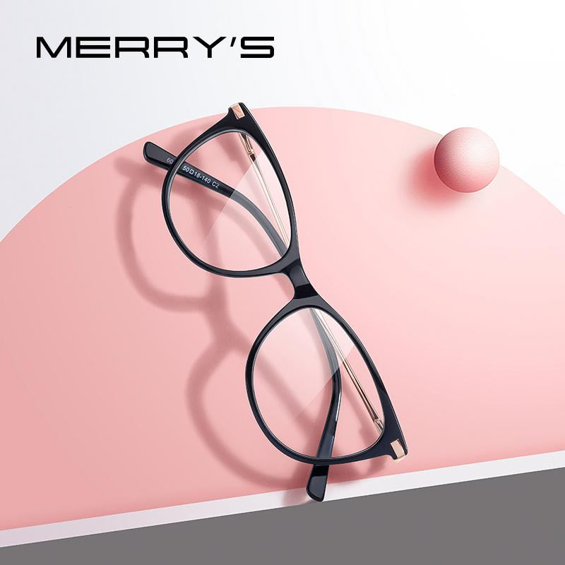 MERRYS DESIGN Women Vintage Cat Eye Glasses Frames Acetate Eyewear Optics Frame Prescription Glasses Optical Eyewear S2286