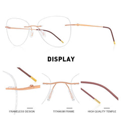 MERRYS DESIGN Women Titanium Alloy Rimless Ladies Frames Ultralight Frameless Fashion Optical Frames Eyewear S2888