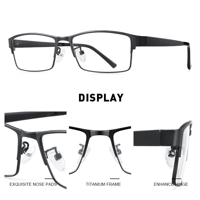 MERRYS DESIGN Men Titanium Alloy Glasses Frame TR90 Legs Myopia Prescription Eyeglasses Optical Frame Business Style S2211