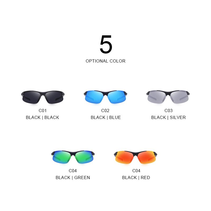 MERRYS DESIGN Men Polarized Outdoor Sports Sunglasses Women Half Frame Goggles Glasses For Running UV400 Protection S9026