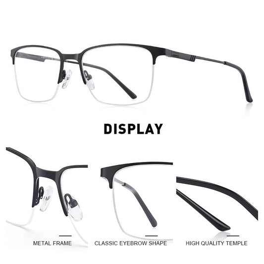 MERRYS DESIGN Men Titanium Alloy Glasses Frame Optical Frame Business Style Myopia Prescription Eyeglasses S2178