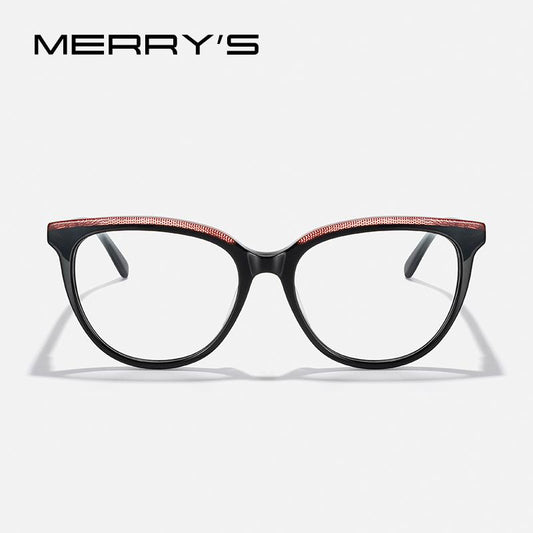 MERRYS DESIGN Women Cat Eye Acetate Glasses Frames Retro Oversized Frames Optics Glasses Frame Optical Eyewear S2352