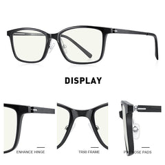 MERRYS DESIGN Men Anti Blue Ray Light Blocking Glasses UV400 Glasses For Computer Aluminum Legs S2504FLG