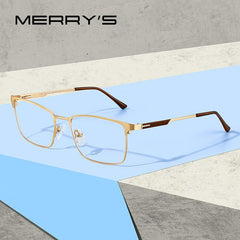 MERRYS DESIGN Men Luxury Alloy Optics Glasses Frames Male Square Ultralight Myopia Prescription Glasses Business Style S2119