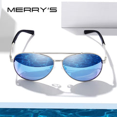 MERRYS DESIGN Men Classic Pilot Sunglasses Aviation Frame HD Polarized Sun glasses For Men Driving UV400 Protection S8628N