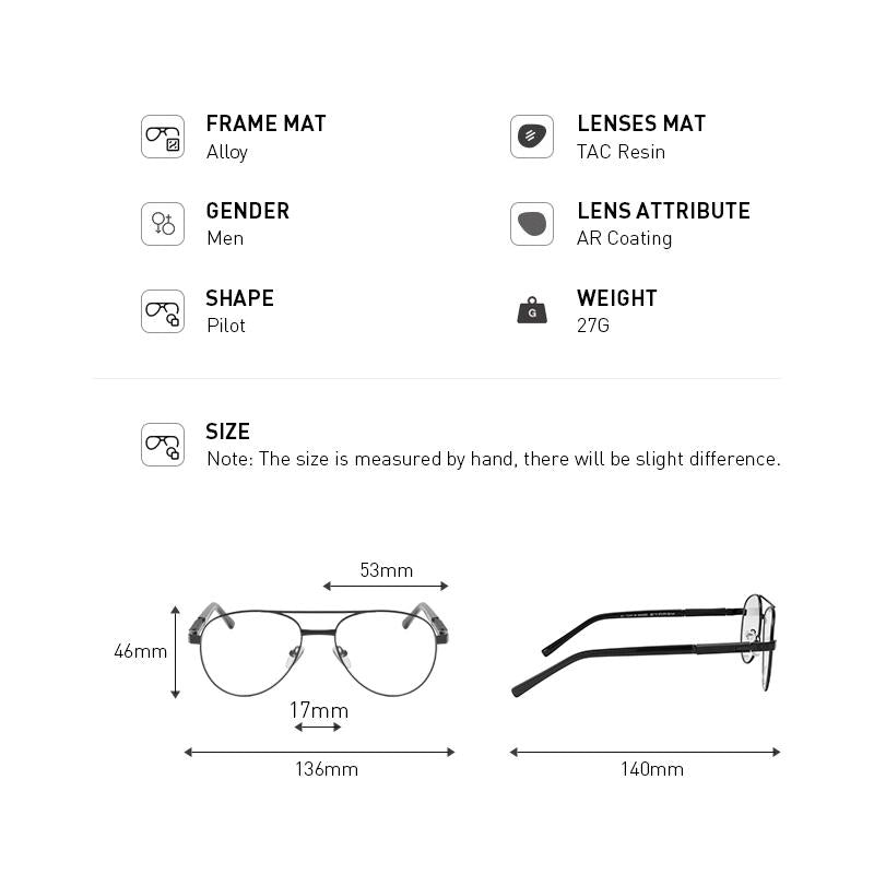 MERRYS DESIGN Classic Titanium Alloy Optical Pilot Glasses Frames Men Women Eyeglasses Male Luxury Brand Glasses Frames S2283