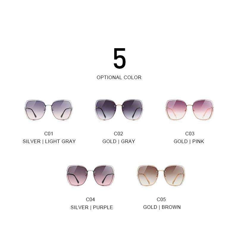 MERRYS DESIGN Women Fashion Cat Eye Sunglasses Ladies Rimless Frame Sunglasses Tinted Lens UV400 Protection S6266