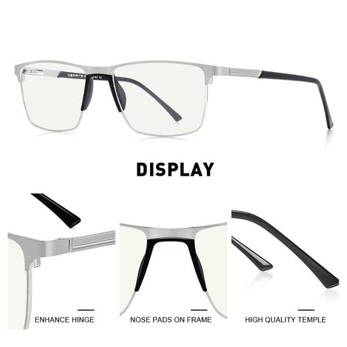 MERRYS DESIGN Men Anti Blue Ray Light Blocking Glasses UV400 Glasses For Computer Titanium Alloy Glasses S2001FLG