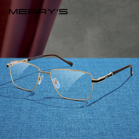 MERRYS DESIGN Men Luxury Glasses Frame Myopia Prescription Eyeglasses Optical Frame Business Style S2107