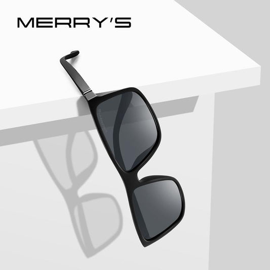 MERRY'S HOT S8714 - Gafas de sol polarizadas para hombre, cuadradas, 1.772  in