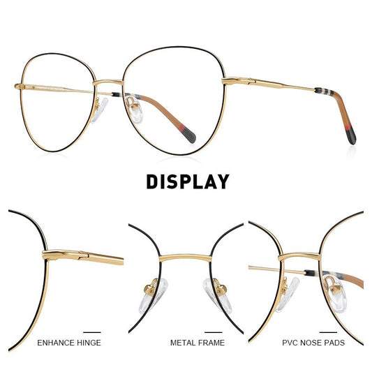 MERRYS DESIGN Women Classic Titanium Alloy Retro Fashion Oval Glasses Frames Luxury Frame Eyeglasses Ultralight Frame S2702