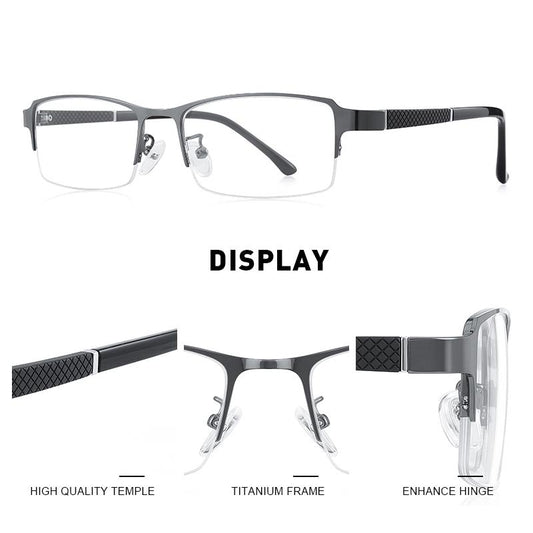 MERRYS DESIGN Men Titanium Alloy Glasses Frame TR90 Legs Business Myopia Prescription Eyeglasses Optical Frame S2223