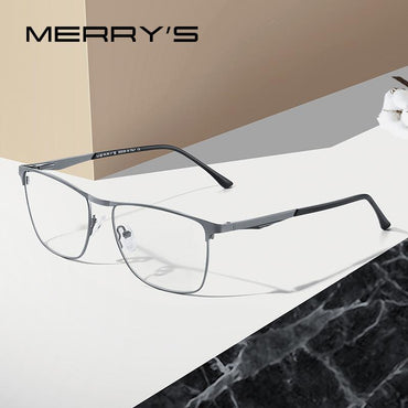 MERRYS DESIGN Men Titanium Alloy Glasses Frame Fashion Male Business Style Ultralight Eye Myopia Prescription Eyeglasses S2061