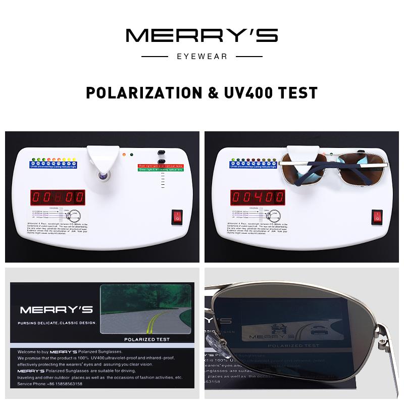 MERRYS DESIGN Men Classic Rectangle Sunglasses HD Polarized Sun glasses For Driving TR90 Legs UV400 Protection S8166