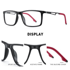 MERRYS DESIGN Men Sport Glasses Frames Acetate Frame Aluminum Temple With Silicone Legs Myopia Prescription Eyeglasses S2267