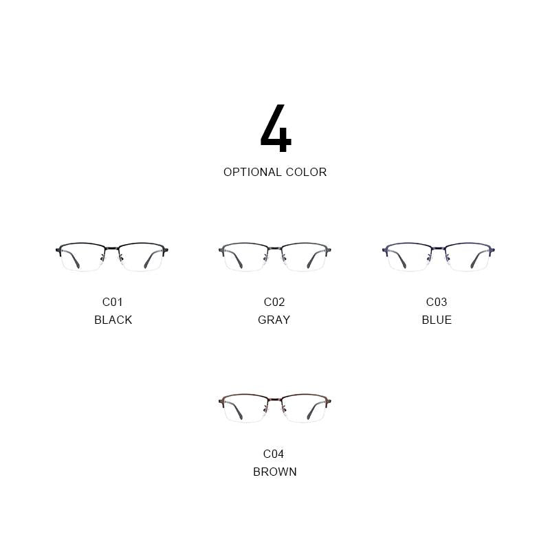 MERRYS DESIGN Men Titanium Alloy Half Glasses Frame Prescription Eyeglasses TR90 Legs Business Style Optical Frame S2306
