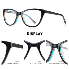 MERRYS DESIGN Kids Anti Blue Ray Light Blocking Glasses For Girls Computer Glasses Cat Eye Acetate Glasses Frames S7790FLG