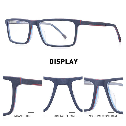 MERRYS DESIGN Men Square Classic Glasses Frames Acetate Optics Frame Luxury Prescription Glasses Frames Optical Eyewear S2944