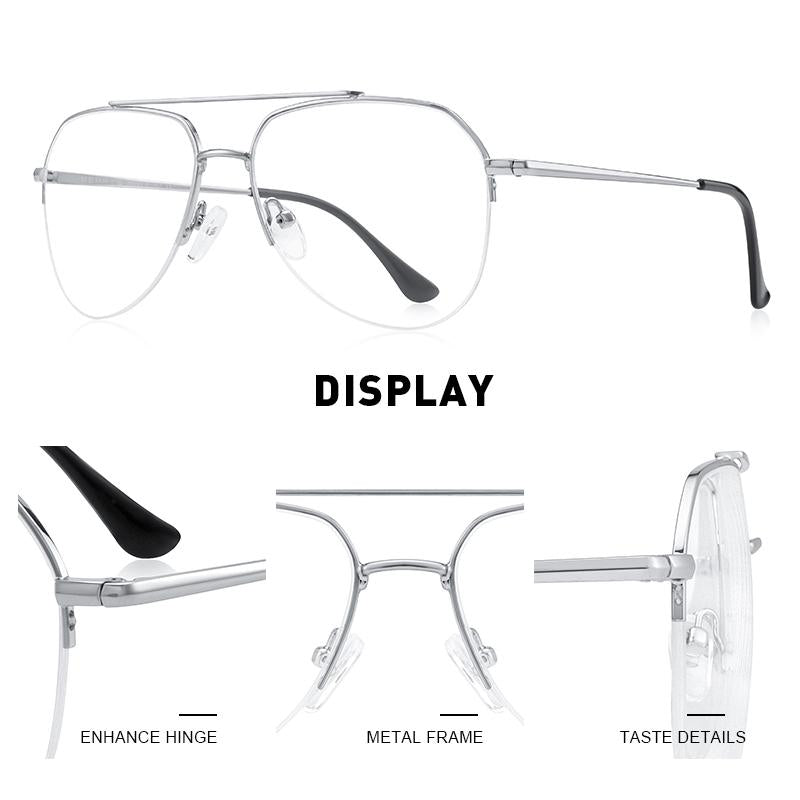 MERRYS DESIGN Classic Pilot Half Glasses Frame For Men Women Fashion Myopia Prescription Glasses Frames Optical Eyewear S2690
