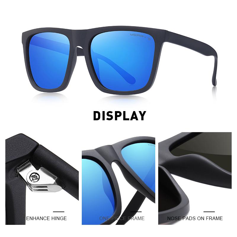 MERRYS DESIGN Men Polarized Sunglasses Male Fishing Spuare Shades Classic Sun Glasses For Men UV400 S3016