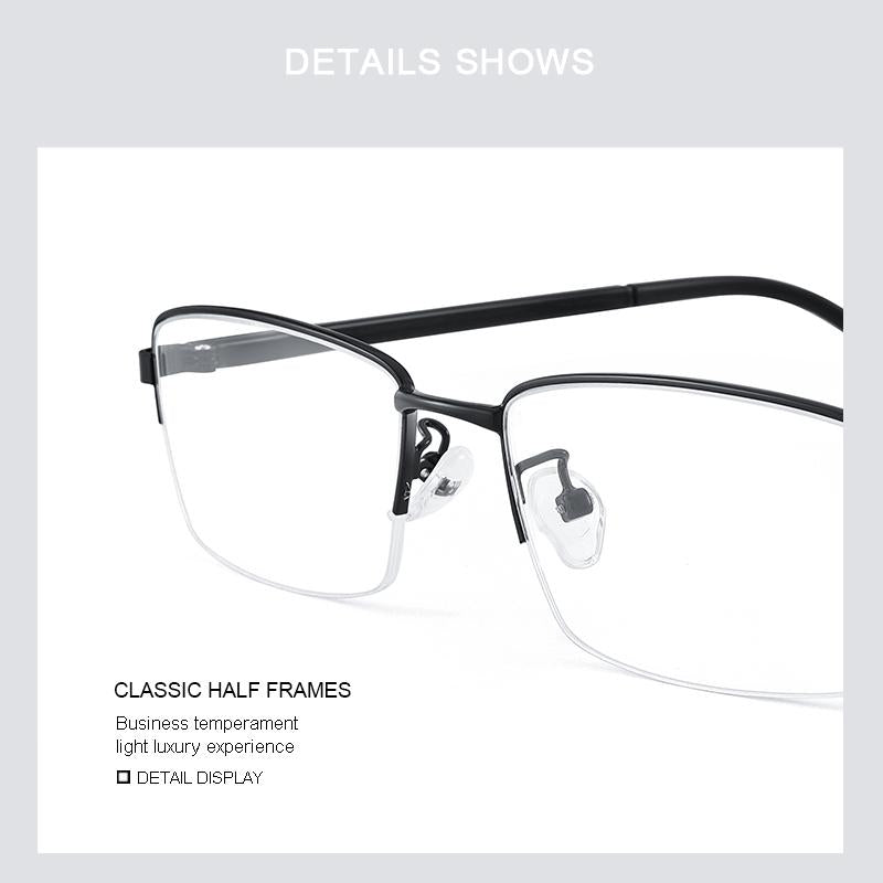 MERRYS DESIGN Men Titanium Alloy Glasses Frame TR90 Legs Myopia Prescription Eyeglasses Business Optical Frame S2209