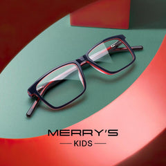 MERRYS DESIGN Kids Anti Blue Ray Light Blocking Glasses Boys Square Computer Glasses Acetate Glasses Frames S7780FLG