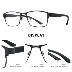 MERRYS DESIGN Men Titanium Alloy Glasses Frames TR90 Legs Business Myopia Prescription Eyeglasses Optical Frame S2219