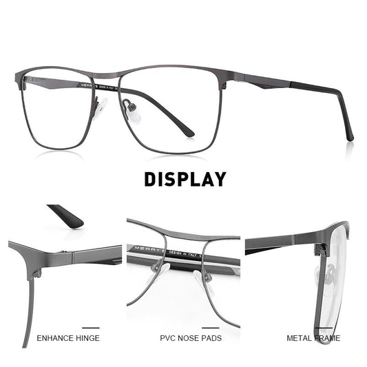 MERRYS DESIGN Men Titanium Alloy Glasses Frame Fashion Male Business Style Ultralight Eye Myopia Prescription Eyeglasses S2061