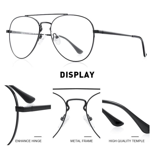 MERRYS DESIGN Classic Pilot Glasses Frame For Men Women Fashion Myopia Prescription Glasses Frames Optical Eyewear S2413