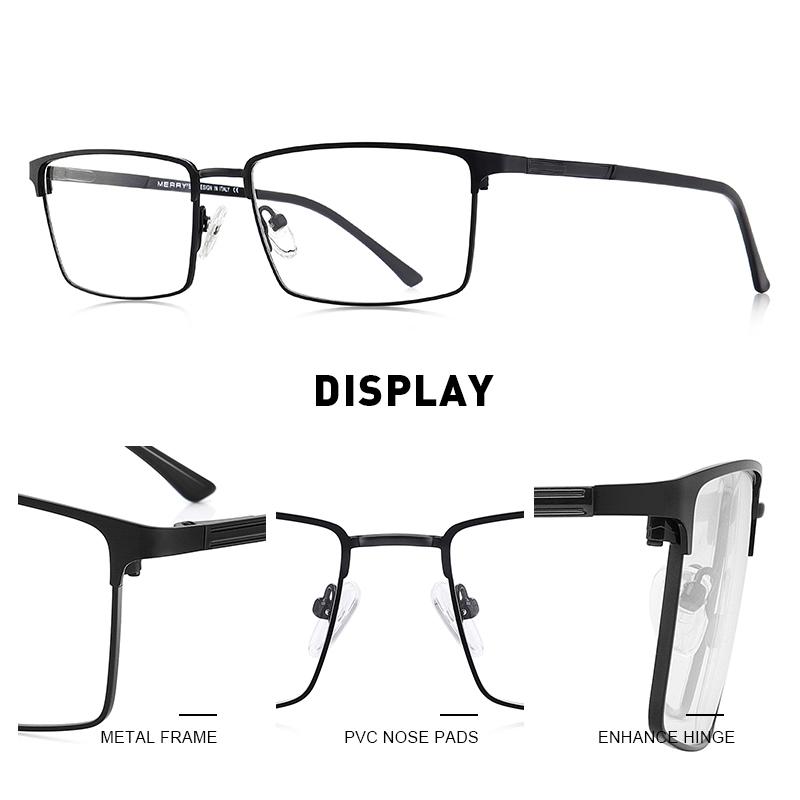 MERRYS DESIGN Men Luxury Titanium Alloy Optics Glasses Male Ultralight Eye Myopia Hyperopia Prescription Eyeglasses S2063