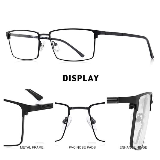 MERRYS DESIGN Men Luxury Titanium Alloy Optics Glasses Male Ultralight Eye Myopia Hyperopia Prescription Eyeglasses S2063